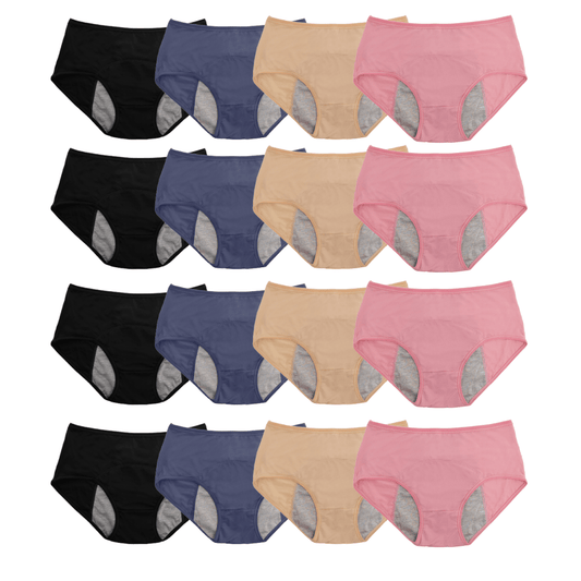 16pc High Waist Leak Proof Panties - DesignComfort