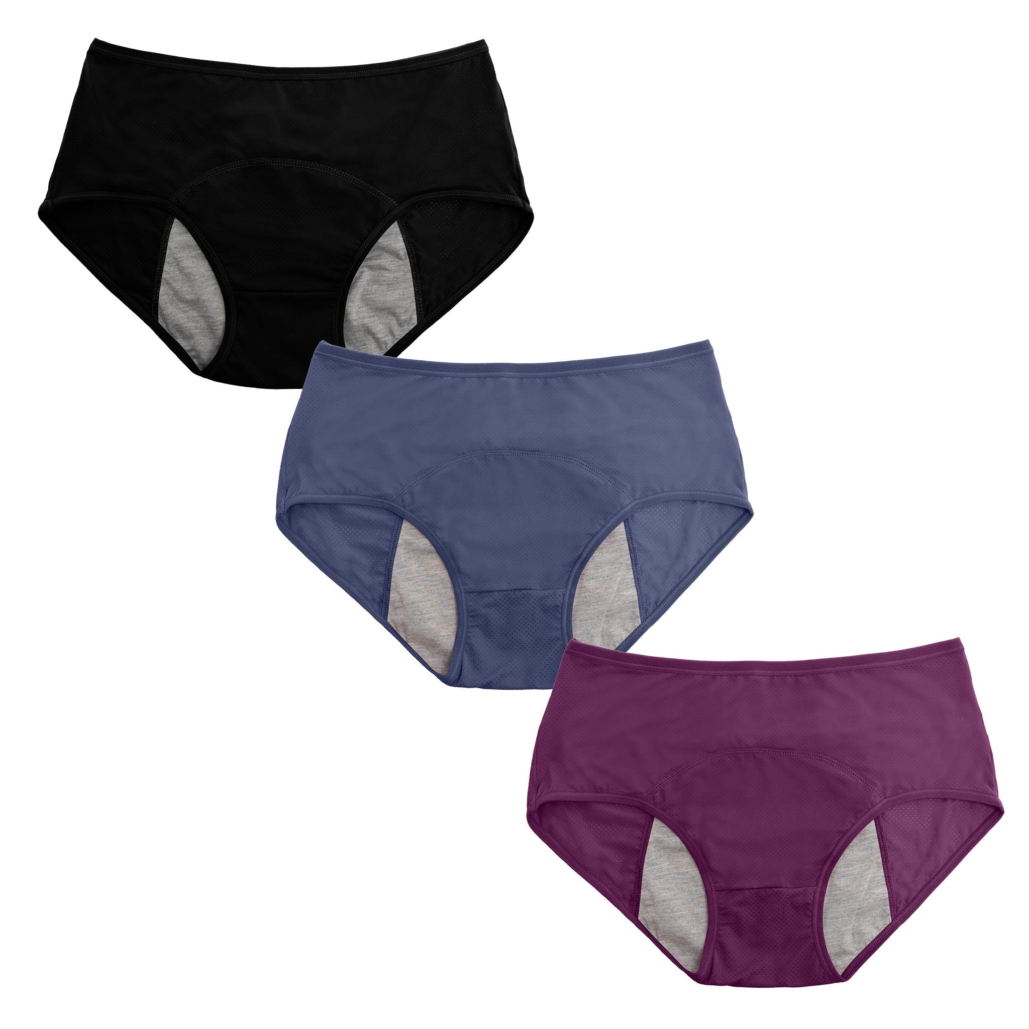 SARAYO 3 Pcs Leakproof Panties for over 60#s,Plus Size Leakproof