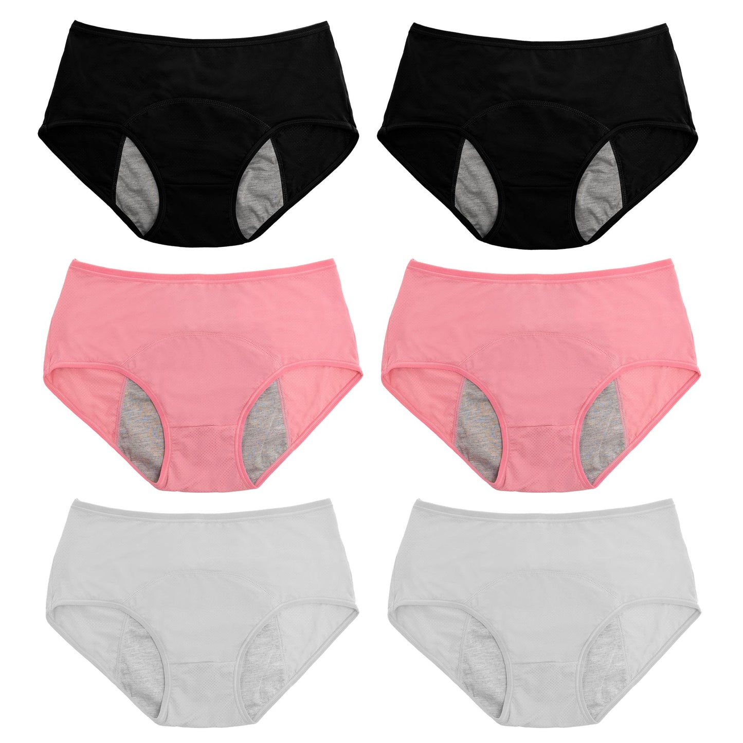 6pc High Waist LeakProof Panties - DesignComfort